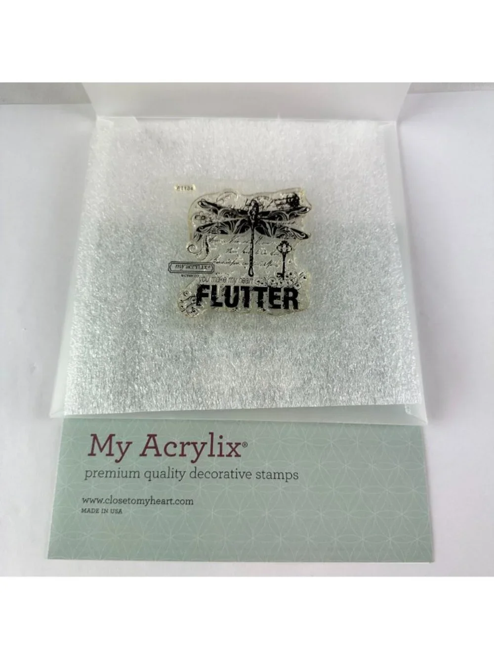 My Acrylix Stamp A1134 Flutter Dragonfly Design